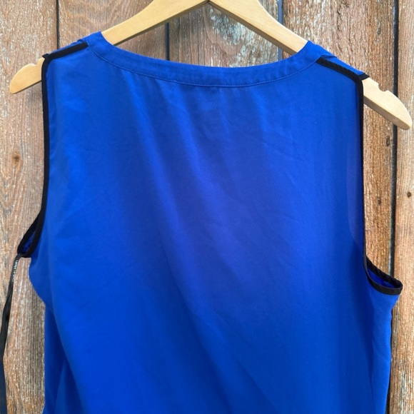 CALVIN KLEIN Women's Dark Blue Sleeveless Lightweight Top Blouse Size Medium - Picture 7 of 8